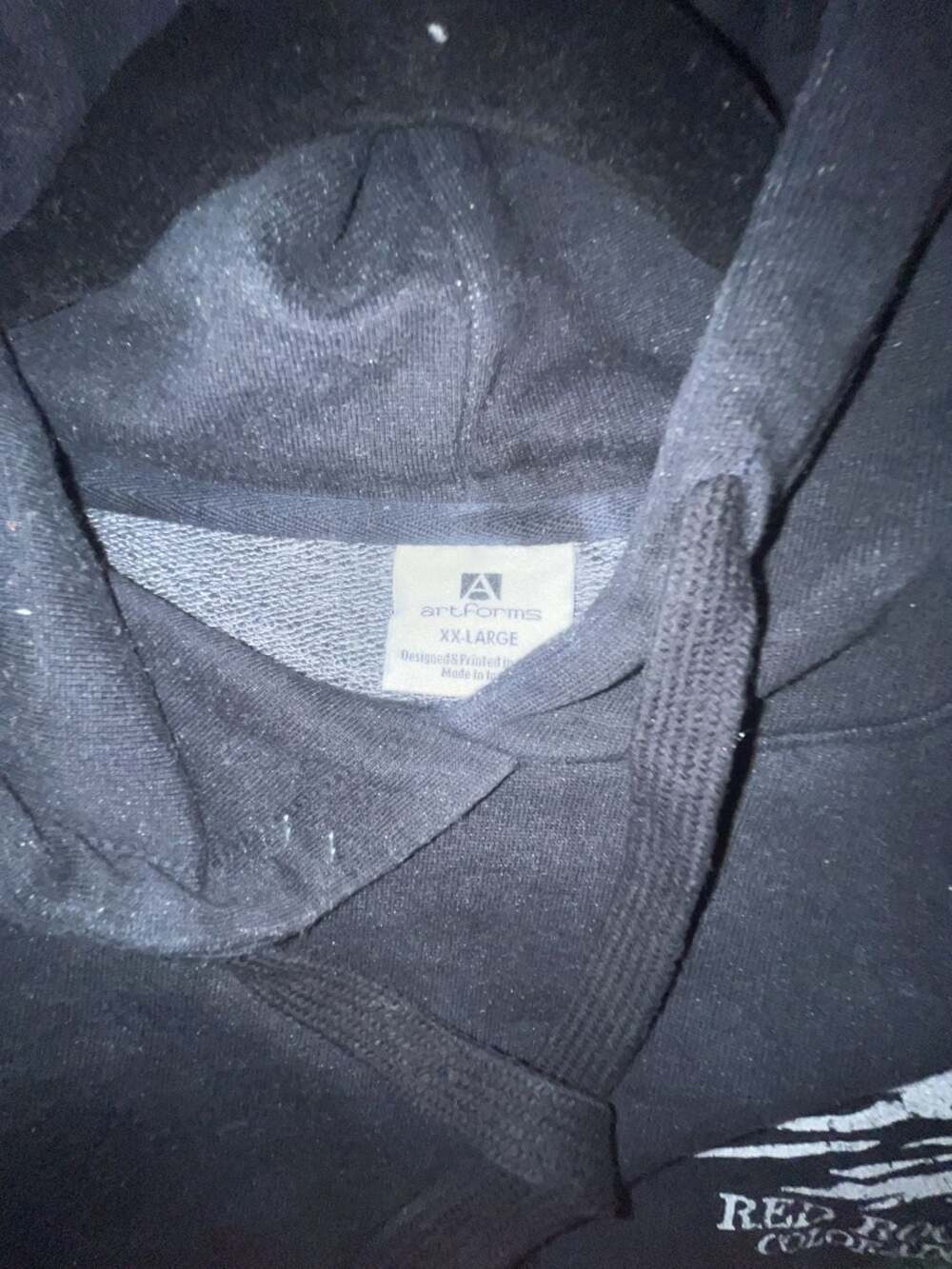Red Rocks Colorado Black and Tie-Dye Hoodie - Picture 3 of 4